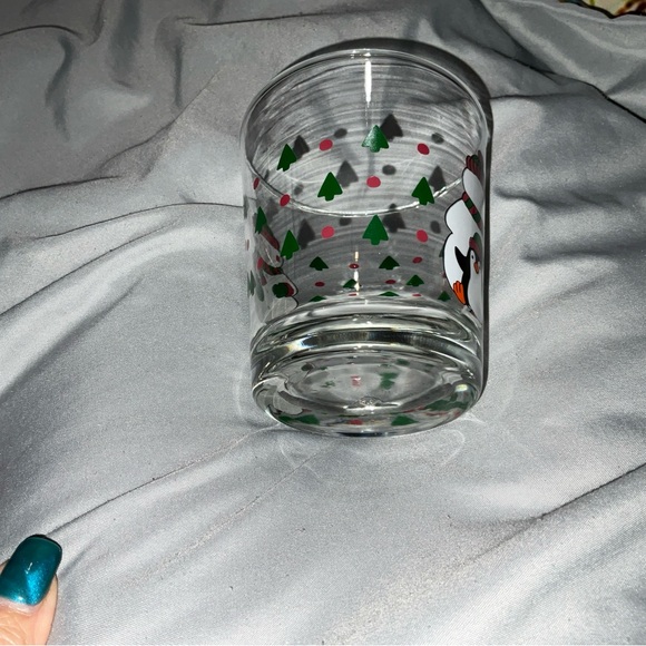 Anchor Hocking Christmas Snowman Front Back Backside Holiday 12oz Cup 1990 New - Picture 6 of 15